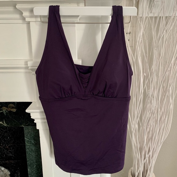 Lands End Tankini Grecian slender purple - Picture 2 of 8